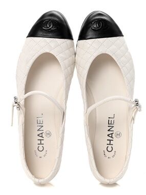 CHANEL Lambskin Quilted Mary Jane Flats size 41